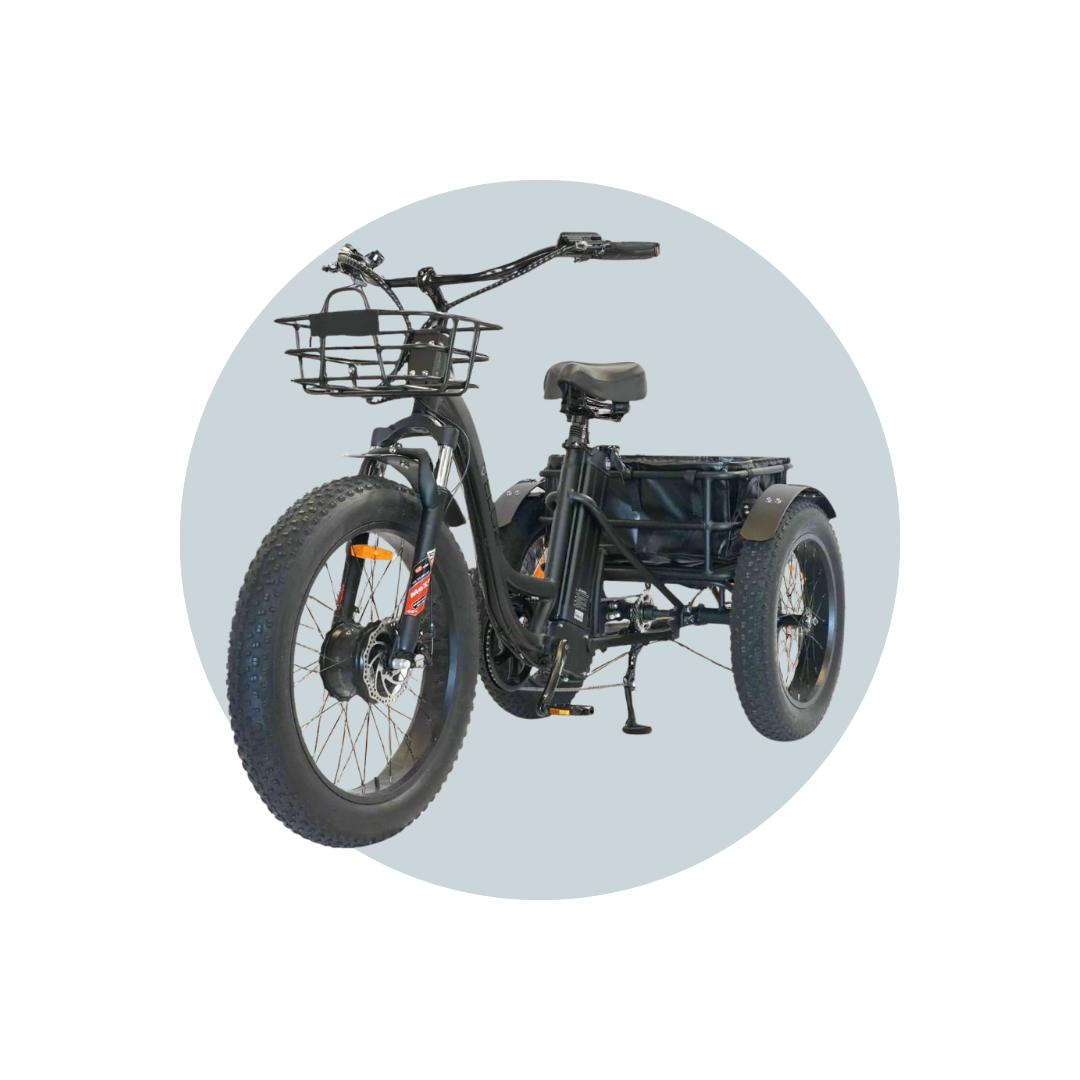 Veloz Grand-Prix Electric Trike Bike 500-750W Motor 120 Km Autonomy 20Ah Samsung Battery 150+ Kilos weight load 6 Months Free Service