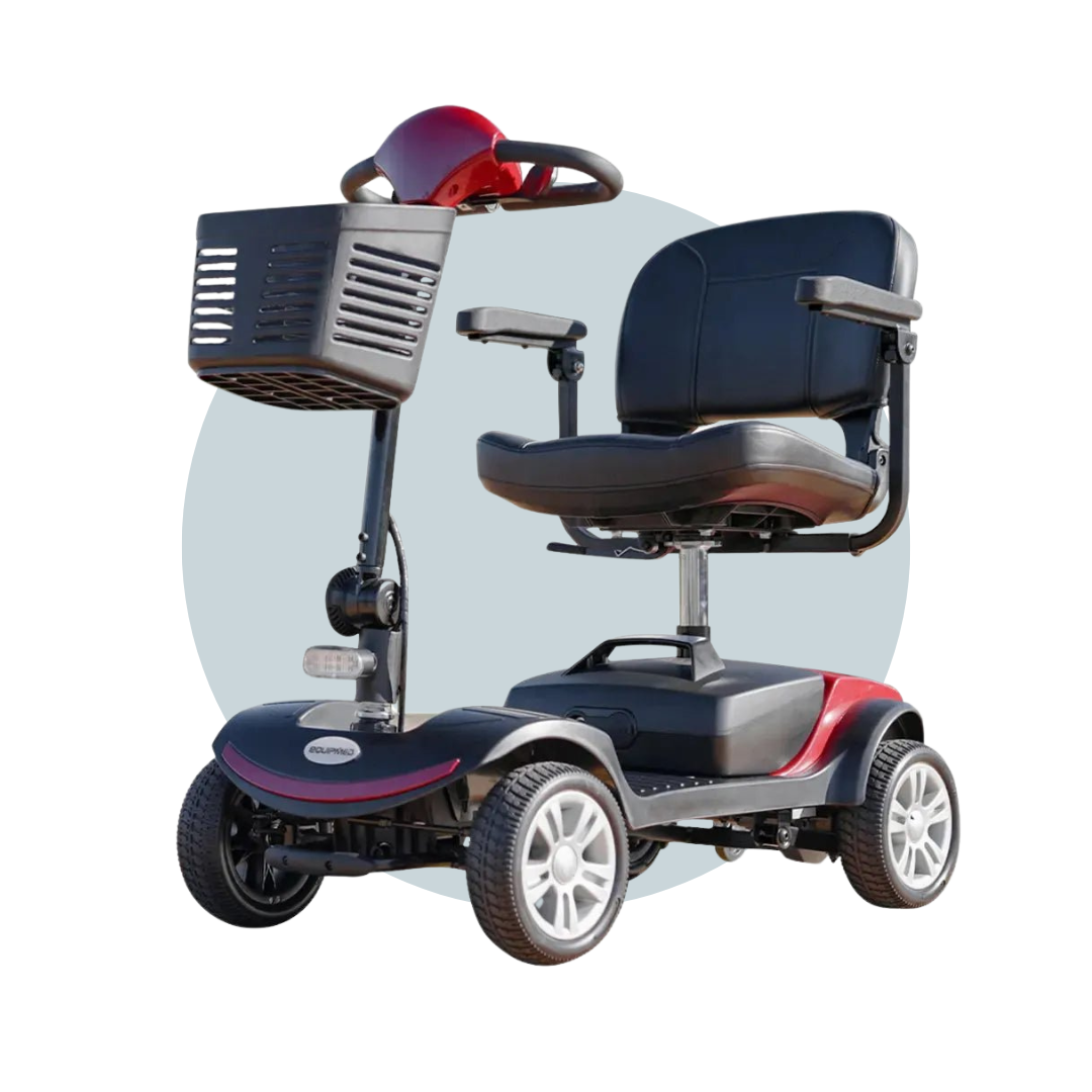 Veloz Speedy Electric Motorised Mobility Scooter, Red 6 Months Free Service