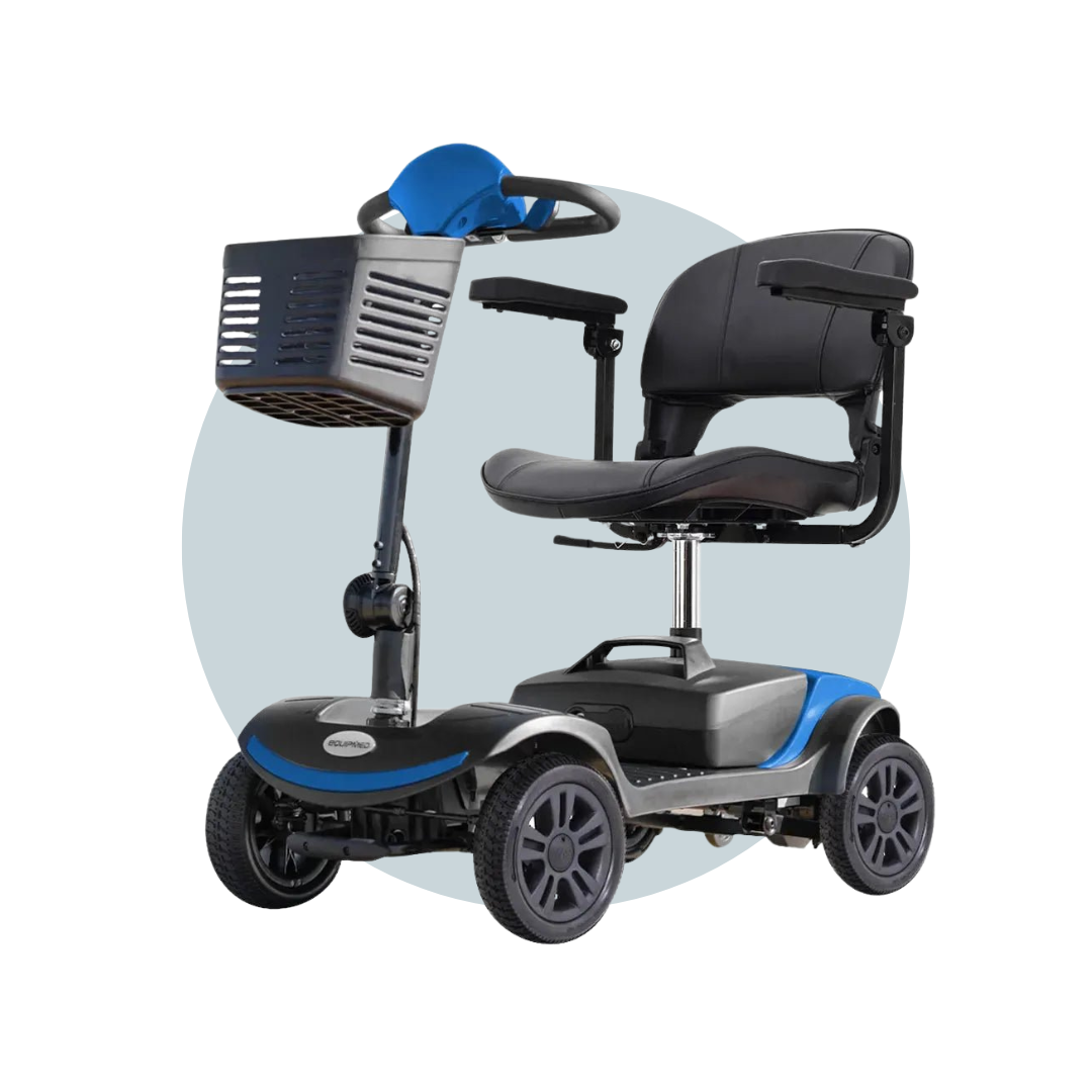 Veloz Speedy Folding Electric Mobility Scooter Black&Blue 6 Months Free Service