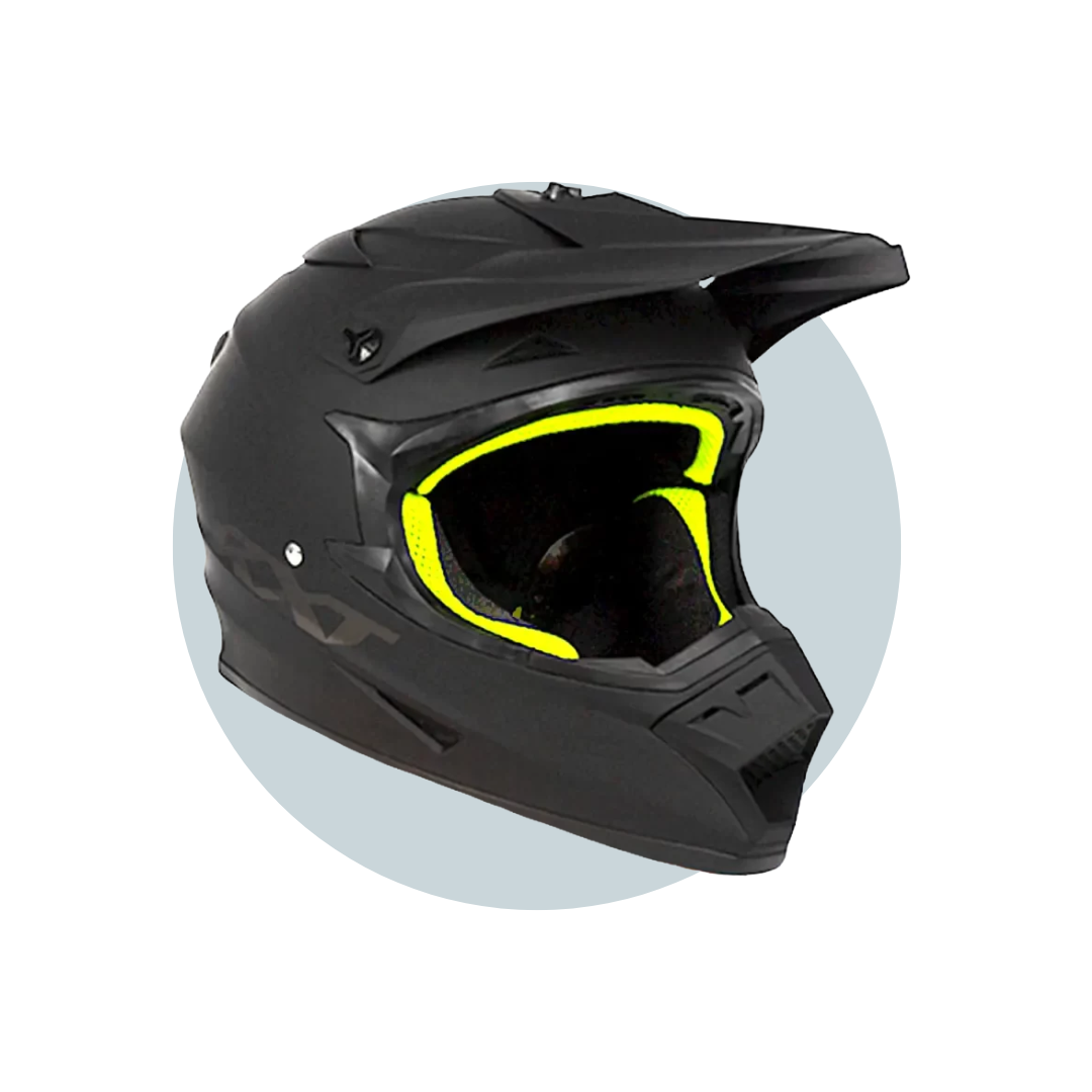 Warrior II Off Road Full Face Helmet Electric Scooters and eBikes BLACK