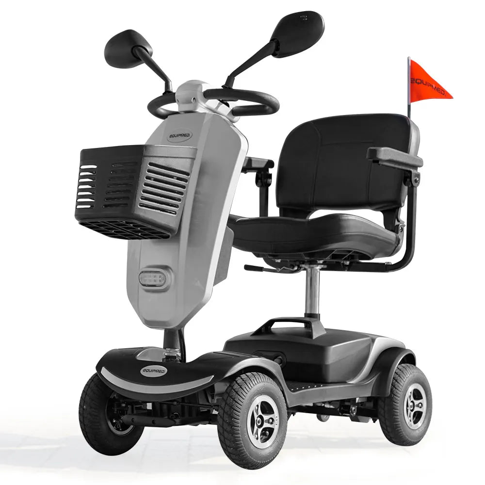 Veloz RapidRide Electric Mobility Scooter For Elderly Silver 6 Months Free Service