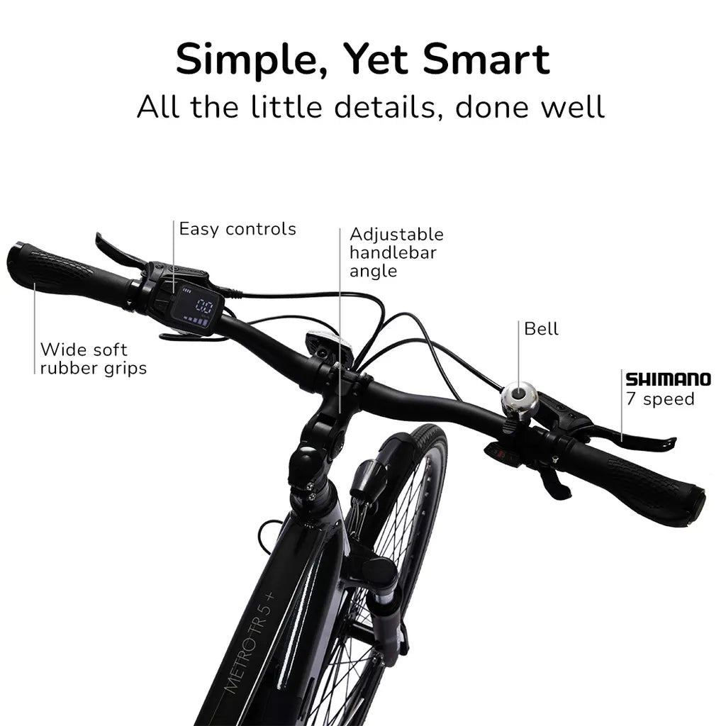 VALK Metro TR 5 + Electric Hybrid Bike Mid-Drive 6 Month Free Service