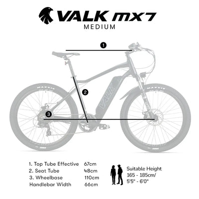 VALK MX7 Electric Bike 250 Watts 10Ah Battery Mountain ebike 6 Months Free Service