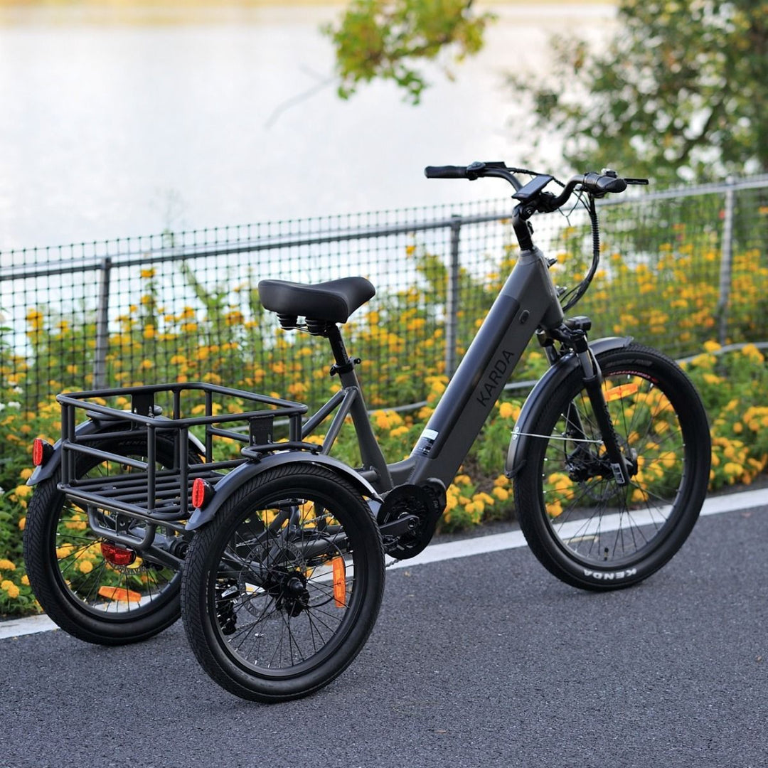 komodo 3 wheel bicycle Karda Komodo eTrike with Reverse 250W Mid‑Drive