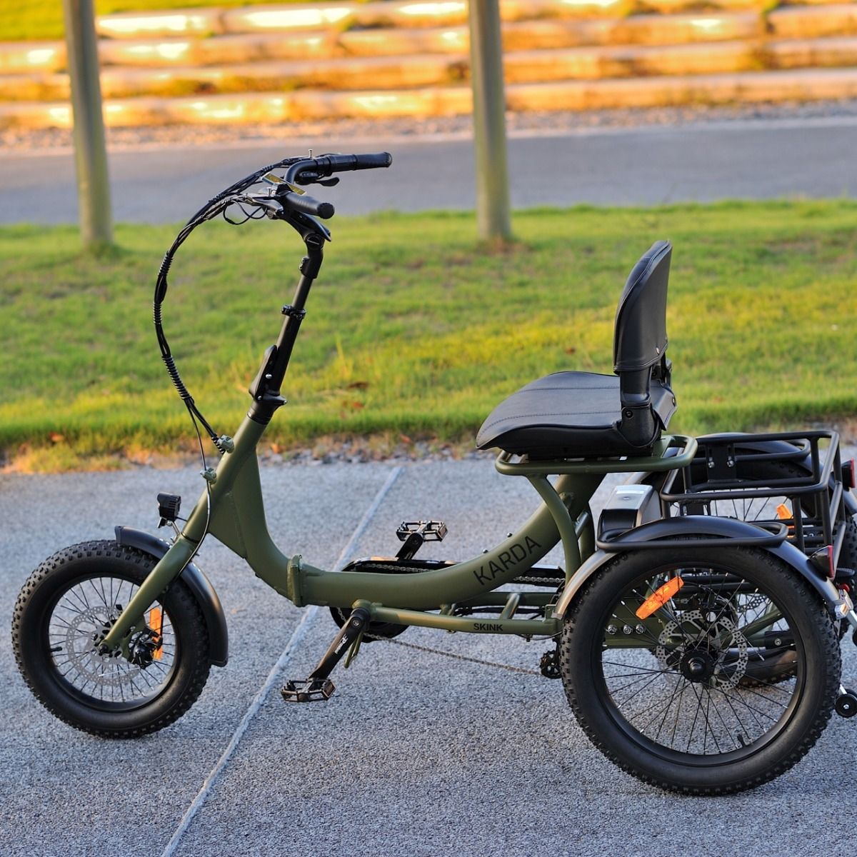 Karda Skink eTrike with Reverse  Low-Step Wide Seat  6 Months Free Service