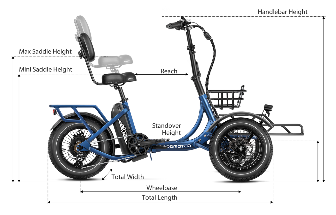 Addmotor Golf Cargo Electric Trike 6 Months Free Service