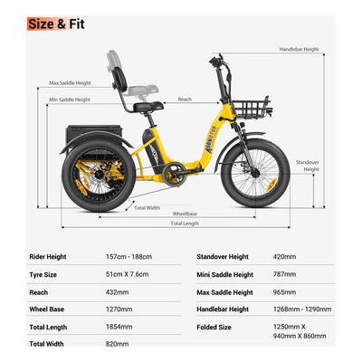 Addmotor Triketan M-330F Folding Electric Trike 6 Months Free Service