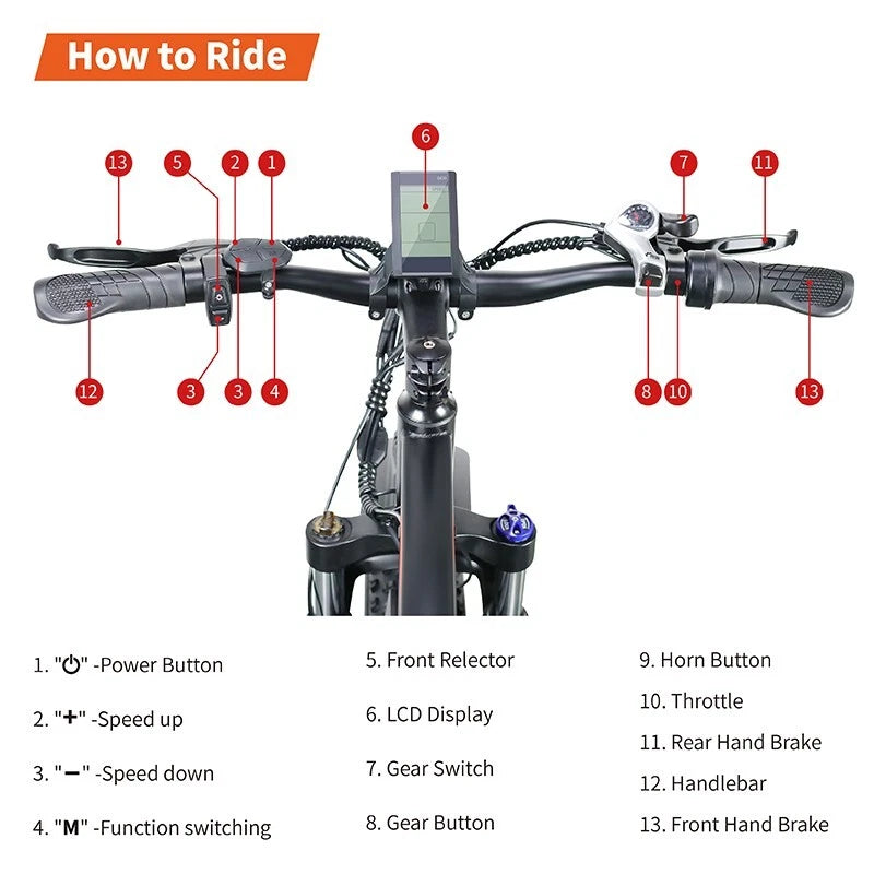 Lagads Thunder B6 eBike 1000W Fat Wheel 48v14.5Ah 6 Months Free Service