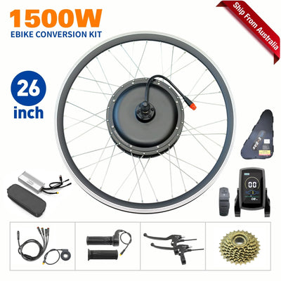 1500W Rear Motor EBike Electric Bike Conversion Kit for 26" Wheel 48V 20Ah batt