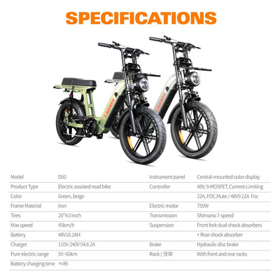 MotoMoto Ebike Fat Tyre Best Commuter eBike 48V 18.2AH 6 Months Free Service