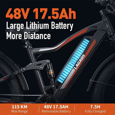 Lagads XMen X1 eBike 48V750W 17.5Ah Battery 6 Months Free Service