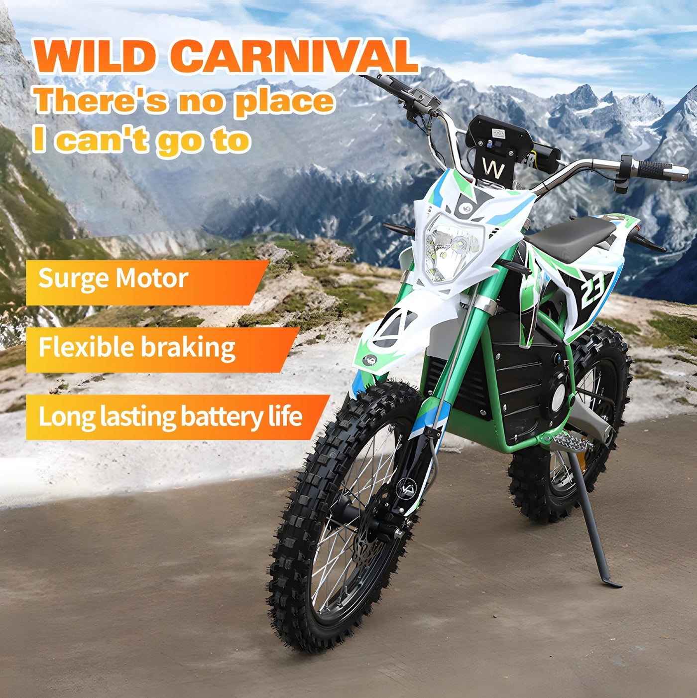 Bucephalus Mini Off Road eBike 2000W Max 55KM/H 14inch 6 Months Free Service