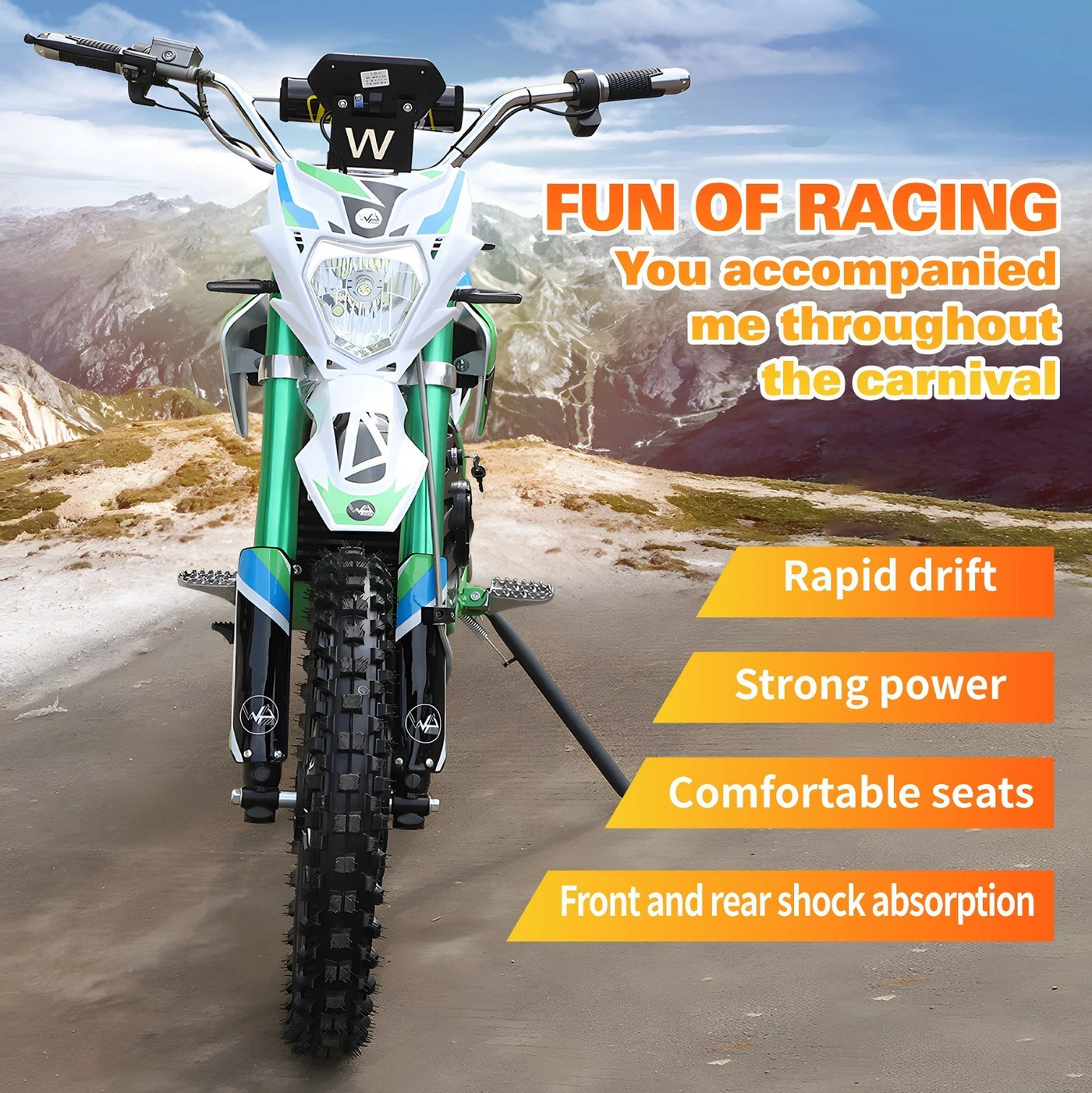 Bucephalus Mini Off Road eBike 2000W Max 55KM/H 14inch 6 Months Free Service