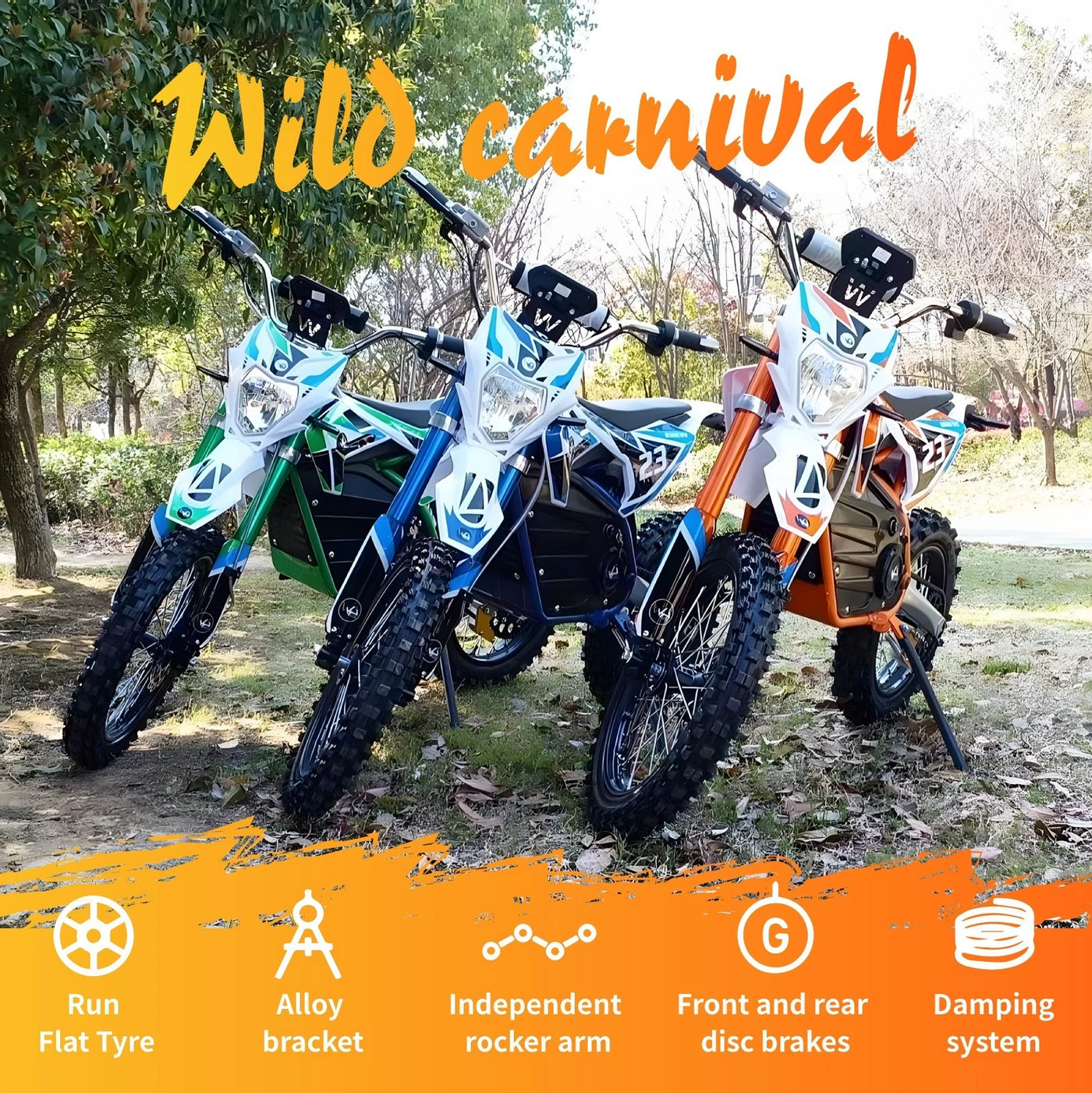 Bucephalus Mini Off Road eBike 2000W Max 55KM/H 14inch 6 Months Free Service