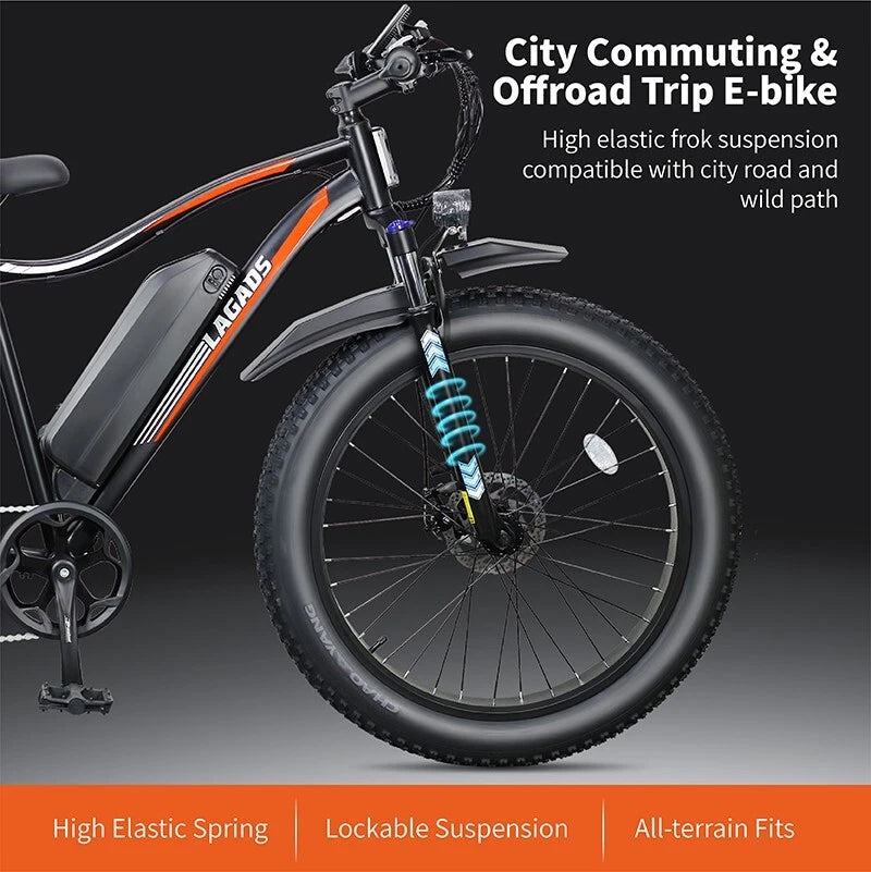 Lagads Thunder B6 eBike 1000W Fat Wheel 48v14.5Ah 6 Months Free Service