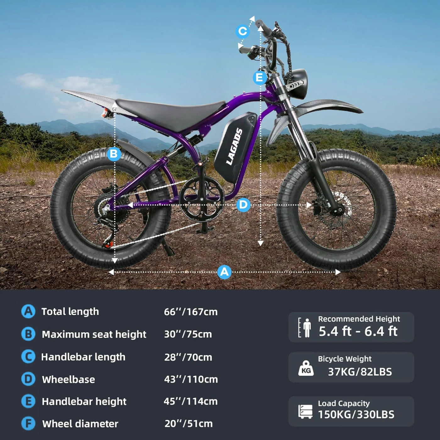 Lagads Storm JD20 Ebike 1500W 48V18Ah Battery 6 Months Free Service