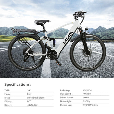 Lagads Jaguar Y26 Dual suspension 500W Motor 6 Months Free Service