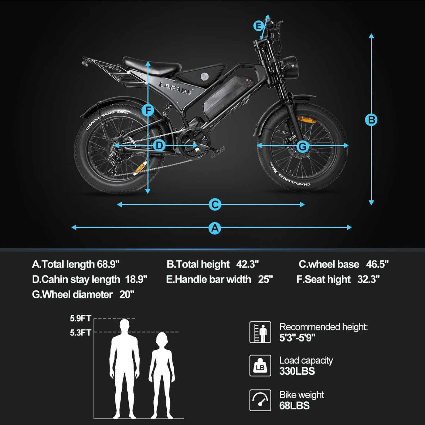 Lagads Titan DK401 ebike 15Ah eBike 48V1000W 6 Months Free Service