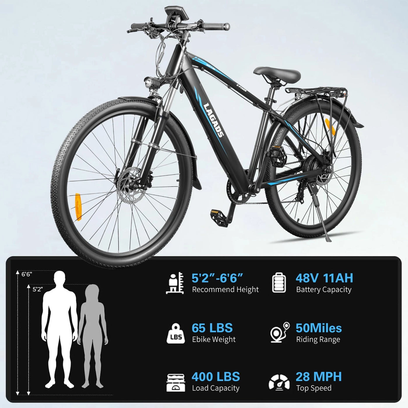 Lagads Vortex G29 eBike 48V Max Speed 32 km/h 6 Months Free Service