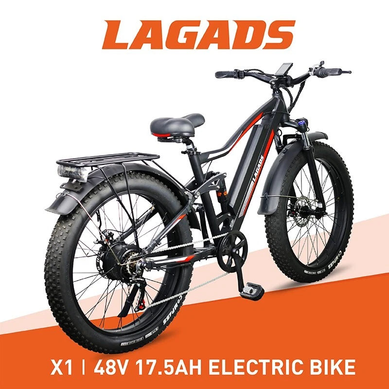 Lagads XMen X1 eBike 48V750W 17.5Ah Battery 6 Months Free Service