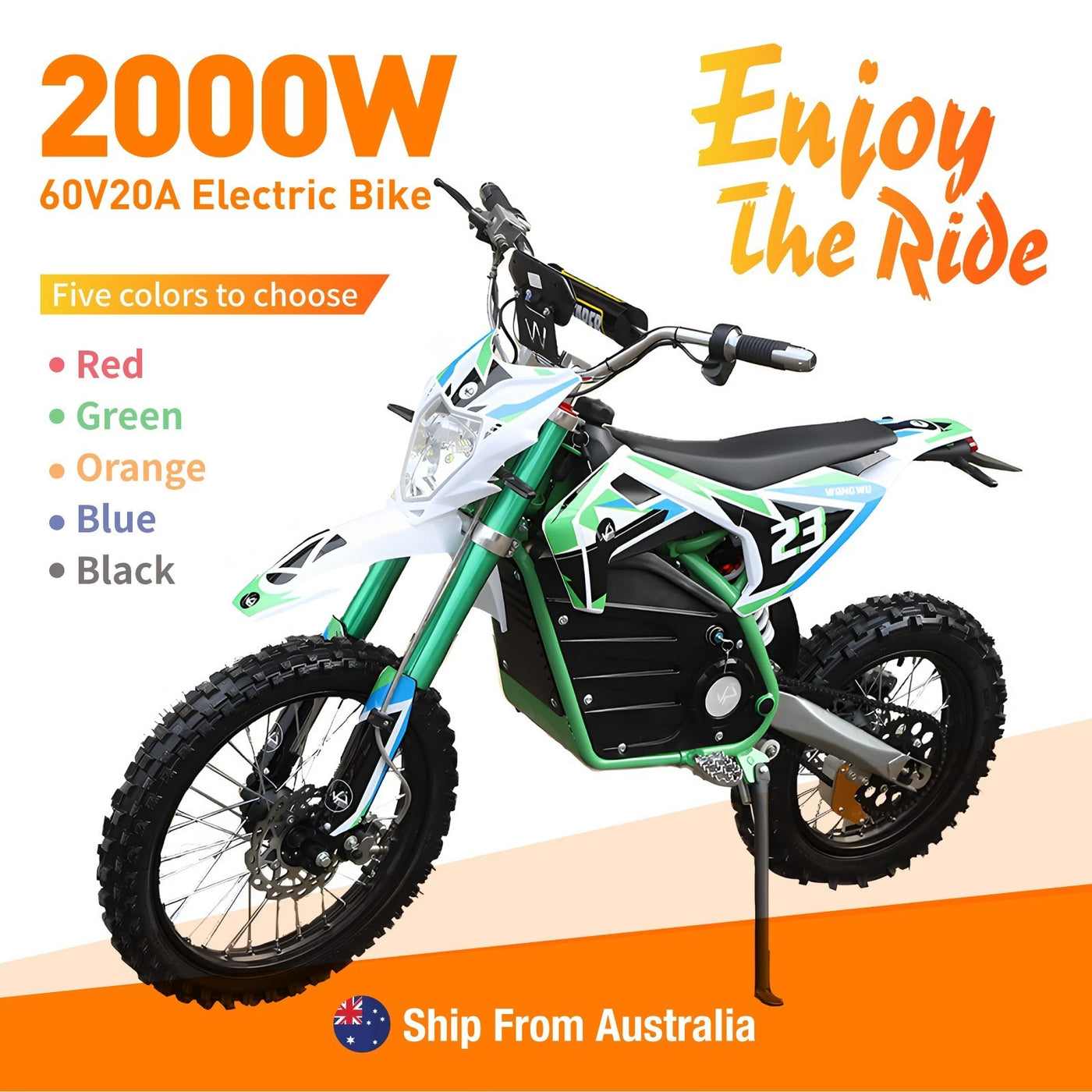 Bucephalus Mini Off Road eBike 2000W Max 55KM/H 14inch 6 Months Free Service