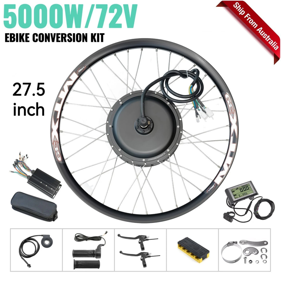 5000W 27.5 inch MTX Rear Wheel Electric Bike DIY Ebike Hub Motor Kit 27.5