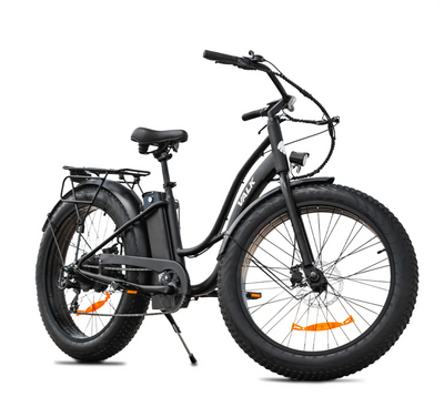 VALK Electric Fat Tyre Cruiser Bike with Throttle Step-Through eBike 6 Months Free Service