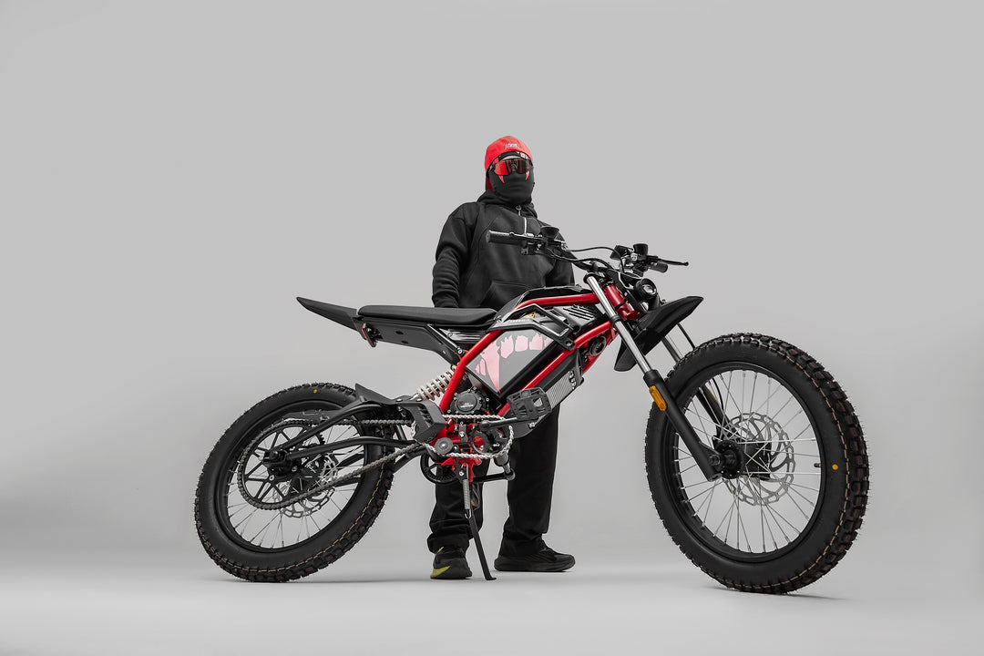 e dirt bike with pedals The Menace Off-Road eBike 2000W Bush Master 28ah Battery 6 Months Free