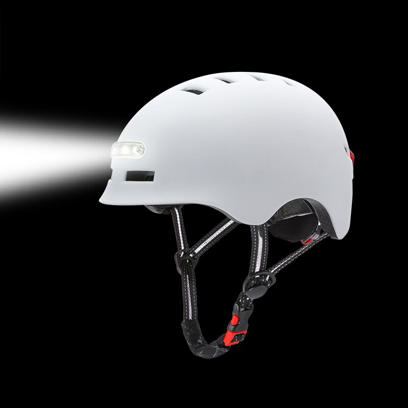 Helmet Lighting Warning With Light Integrated for Electric Scooter or E-Bikes Riding Helmet - E-ozzie Electric Vehicles