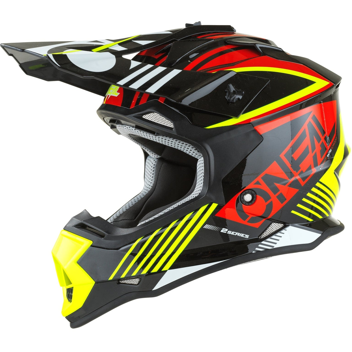 Oneal 2023 2 SRS Rush V.22 Red/Neon Yellow Youth Helmet