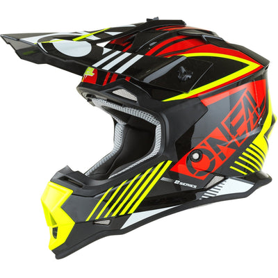Oneal 2023 2 SRS Rush V.22 Red/Neon Yellow Youth Helmet