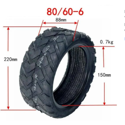 Tyre 80/60-6 Dragon GTR V2 Thickened - EOzzie Electric Vehicles