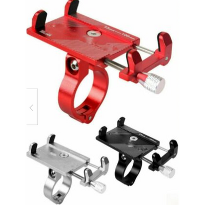 MOBILE 360° ROTATION PHONE HOLDER MOUNT ALLOY FOR MOTORCYCLE/ BIKE/ELECTRIC SCOOTER - GREY /BLACK / RED - E-ozzie Electric Vehicles